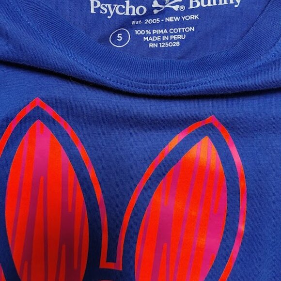 PSYCHO BUNNY MEDIUM (5) LONG SLEEVE T-SHIRT - Picture 2 of 2